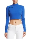 Artica Arbox Logo Detail Cropped Turtleneck In Blue