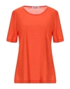 Jil Sander T-shirts In Orange