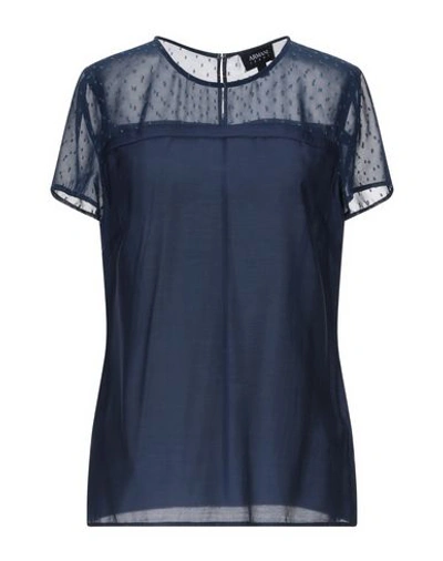 Armani Jeans Blouses In Dark Blue