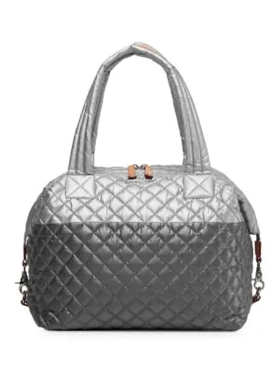 Mz Wallace Women's Large Sutton In Fog And Magnet/silver