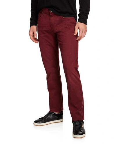 7 For All Mankind Men's Clean-pocket Straight-leg Jeans In Blood Rose
