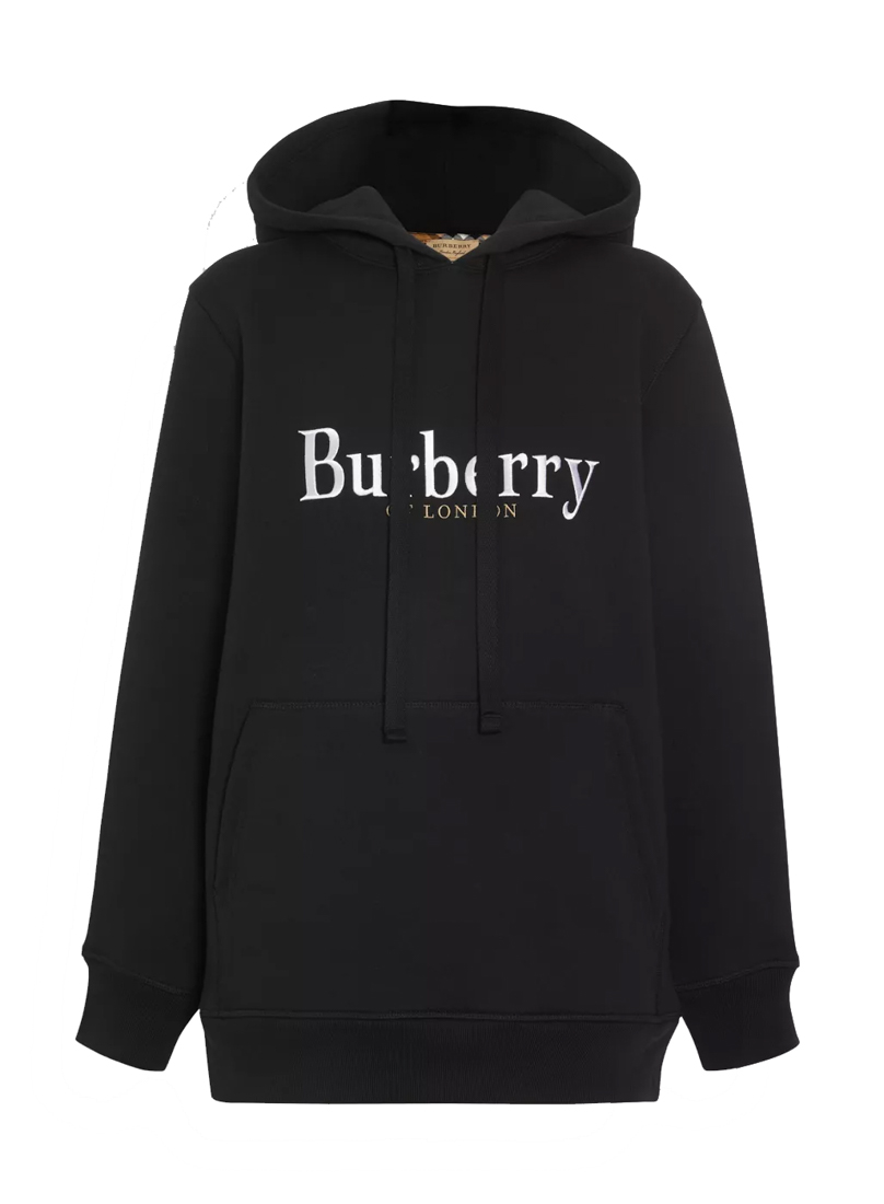 Burberry 黑色logo印花卫衣 In Black | ModeSens