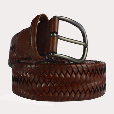 Anderson's Andersons Woven Leather Belt - Brown