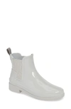 Hunter Original Refined Gloss Rubber Ankle Rain Boots In Boardwalk