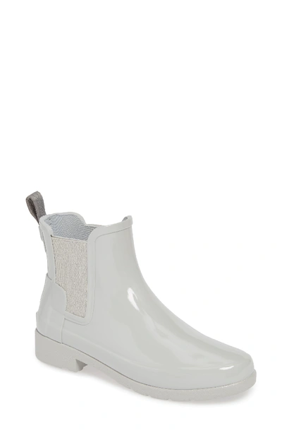 Hunter Original Refined Gloss Rubber Ankle Rain Boots In Boardwalk