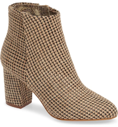 Band Of Gypsies Andrea Bootie In Black/ Tan Jute Fabric