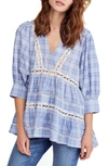 Free People Time Out Lace Tunic In Blue