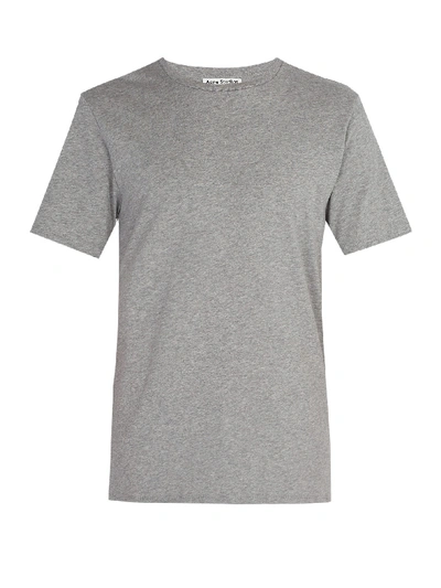 Acne Studios Edvin Mélange Stretch-cotton Jersey T-shirt - Gray In Grey