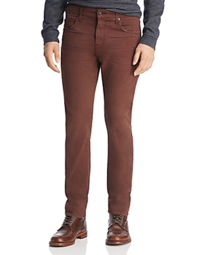 7 For All Mankind Adrien Slim Fit Jeans In Blackened Burgundy