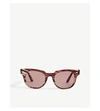 Ray Ban Rb2168 Meteor Square-frame Sunglasses In Pink Gradient Beige