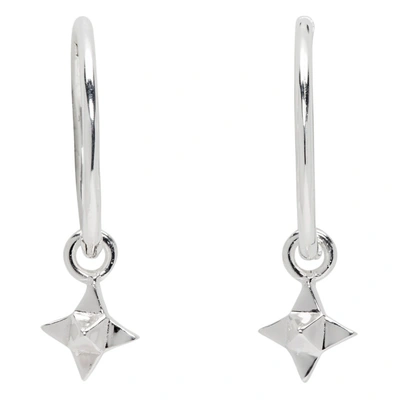 Stolen Girlfriends Club Silver Ninja Star Sleeper Earrings