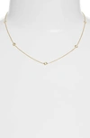 Roberto Coin Diamond Station Necklace In White/gold