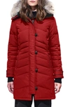 Canada Goose Lorette Hooded Down Parka With Genuine Coyote Fur Trim In Redwood