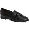 Taryn Rose Blossom Patent/leather Loafers In Black/ Black Leather