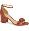 Alexandre Birman Vicky Knot Leather Sandals In Cocoa Leather