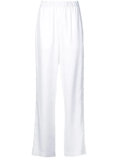 Tibi Sebastian High Waist Suiting Pants In White