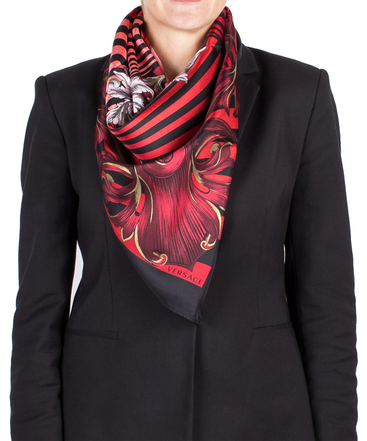 versace scarf outfit