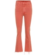 Mother Hustler High-rise Bootcut Jeans In Orange