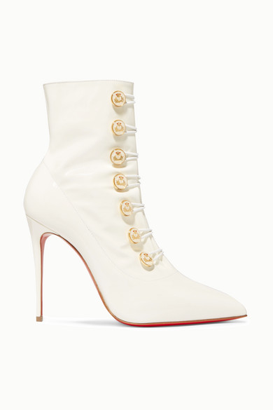 christian louboutin white ankle boots