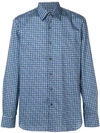 Prada Spot Print Shirt In Blue