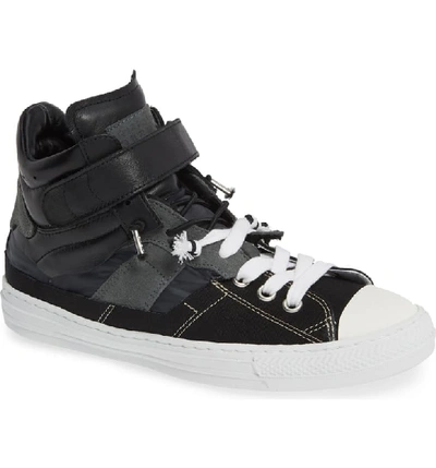 Maison Margiela Men's Composite High-top Sneakers In Black/ Petrol