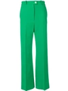 A.w.a.k.e. High-rise Crepe Trousers In Green