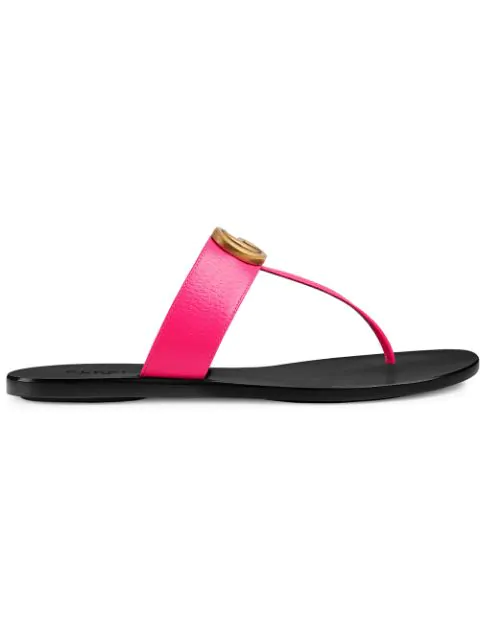 fuchsia gucci slides