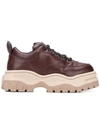 Eytys Angel Exaggerated-sole Leather Trainers In Brown