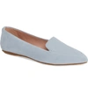 Taryn Rose Faye Pointy Toe Loafer In Moonstone Suede