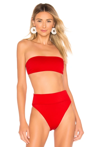 Beach Riot Kelsey Bikini Top In Red