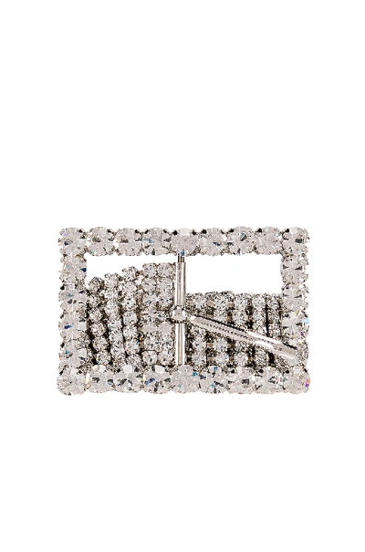 Alessandra Rich Crystal-embellished Belt In Silver