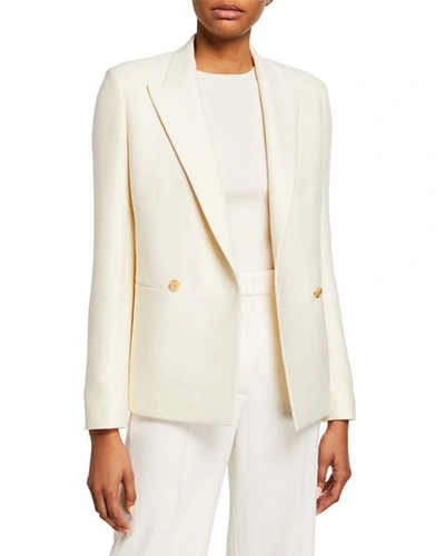 The Row Lione Wool-silk Blazer Jacket