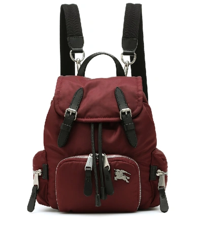 Burberry Small The Rucksack Nylon Backpack In Red