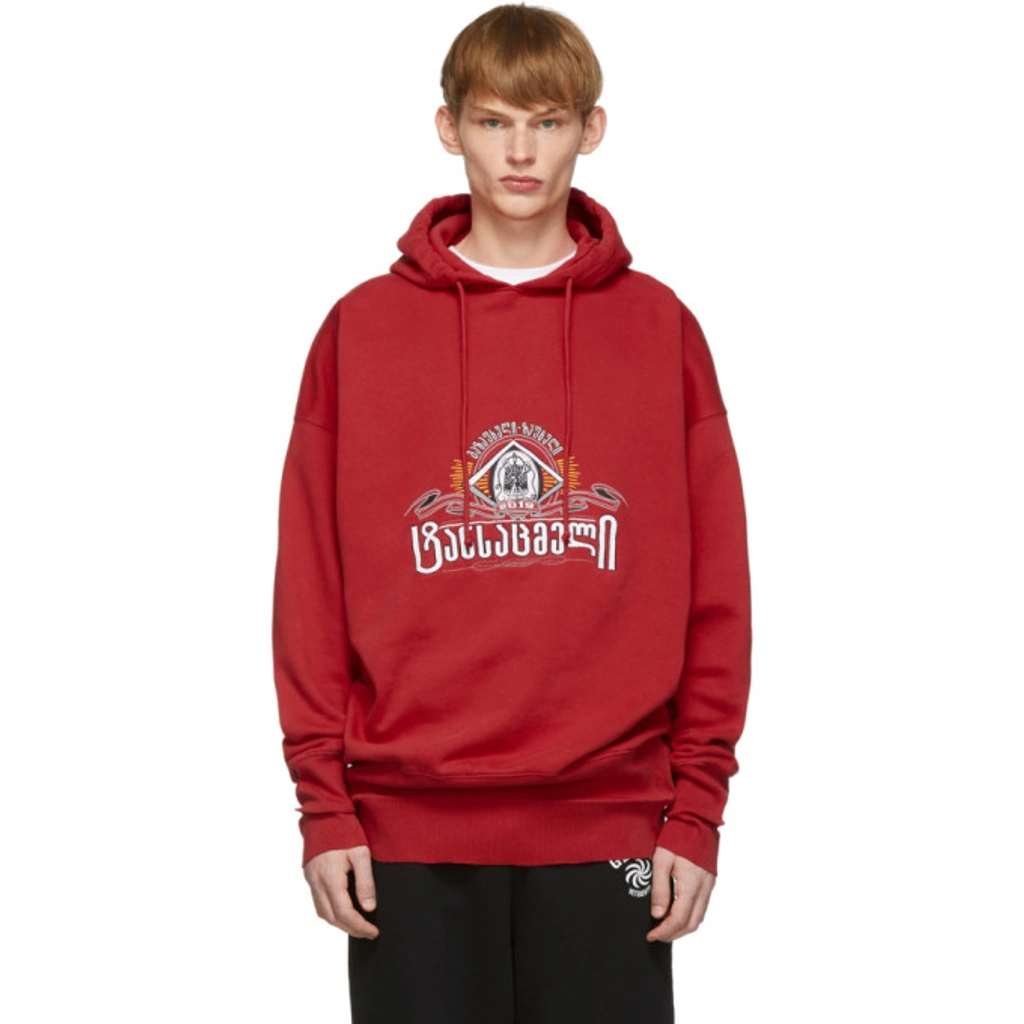 Vetements Red Secret Society Hoodie ModeSens