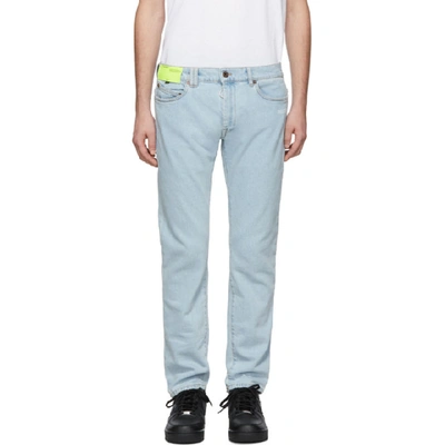 Off-white Tie Skinny Fit Jeans In Light Wash