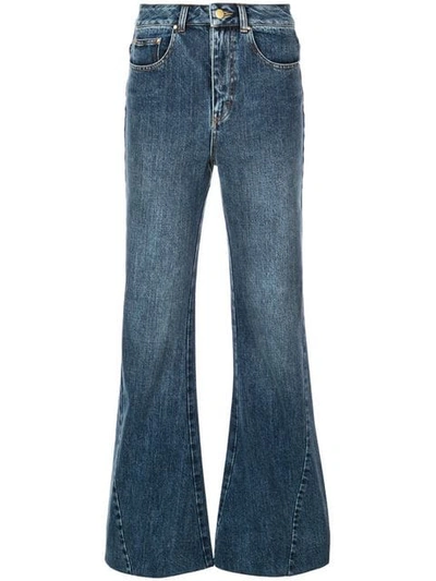 Co High-waisted Wide-leg Jeans In Blue