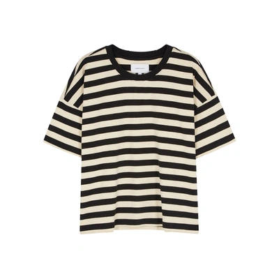 Current Elliott The Roadie Striped Cotton-blend T-shirt In Blue