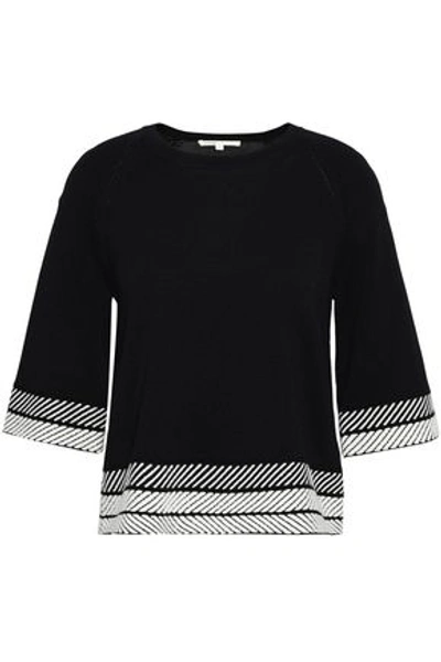 Maje Woman Stretch-knit Top Black