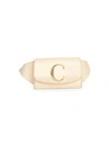 Chloé C Leather & Suede Belt Bag In Motty Grey