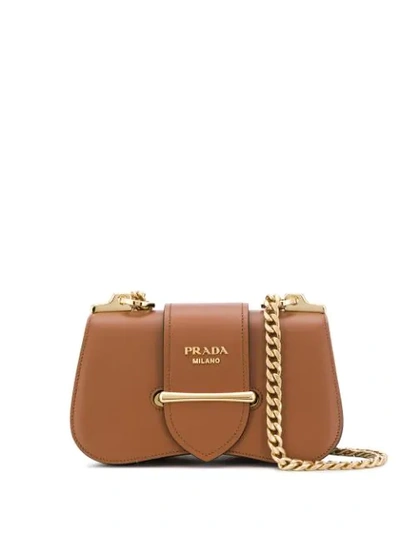 Prada Sidonie Crossbody Bag In Cognac