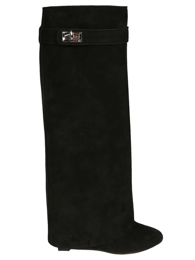 Givenchy Shark Lock Boots In Black