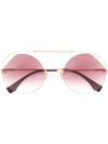 Fendi Ff0325/s Round-frame Sunglasses In Red