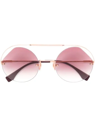 Fendi Ff0325/s Round-frame Sunglasses In Red