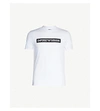 Emporio Armani Logo-print Slim-fit Cotton-jersey T-shirt In White