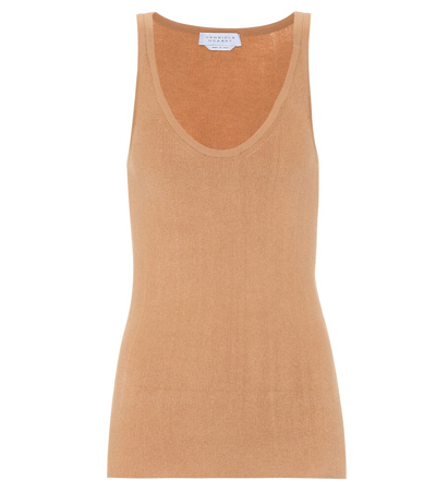 Gabriela Hearst Douglas Scoop-neck Ribbed Cashmere Tank Top In Beige