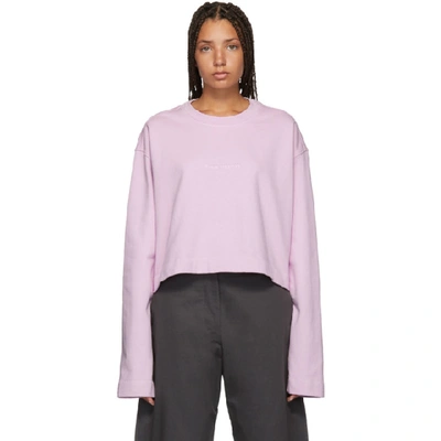 Acne Studios Odice Crop Sweater In Light Pink