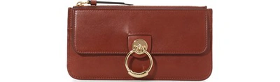 Chloé Tess Long Wallet In Sepia Brown