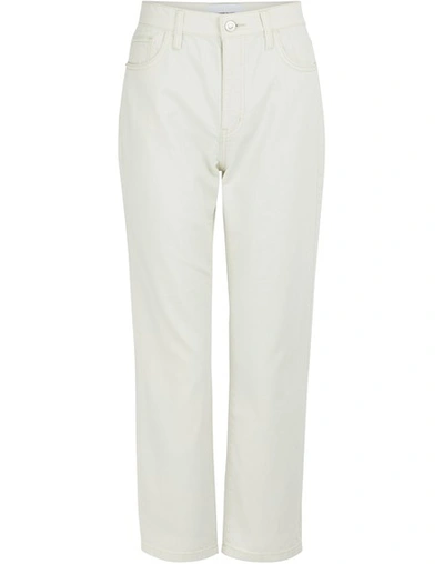 Current Elliott The Vintage Cropped Slim Jeans In Off-white
