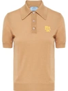 Prada Short-sleeved Polo In Neutrals