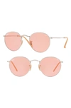 Ray Ban 53mm Evolve Photochromic Round Sunglasses - Pink